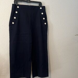 Banana Republic Cropped‎ Wide Leg Sailor Pants NWT
Sz 12  NWT
Navy  High Waist